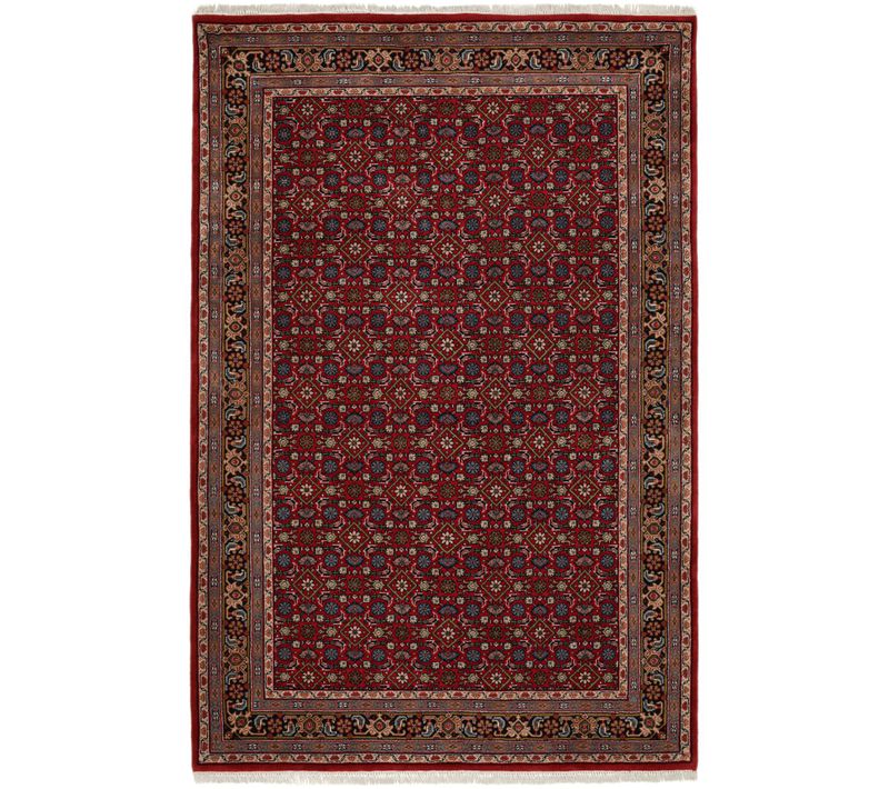 Tapis D'orient Noué à La Main Benares 250x350 Cm - Rouge
