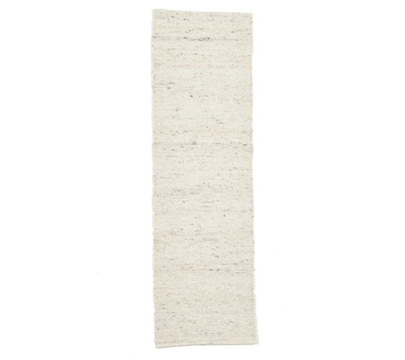 Tapis En Laine Réversible Alm-glück 70x240 Cm - Crème