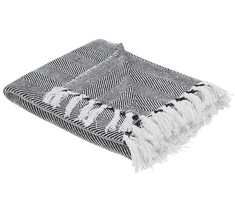 Couverture Tangier Coton 130 X 160 Cm Noir