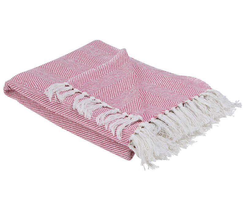 Couverture Tangier Coton 130 X 160 Cm Rose
