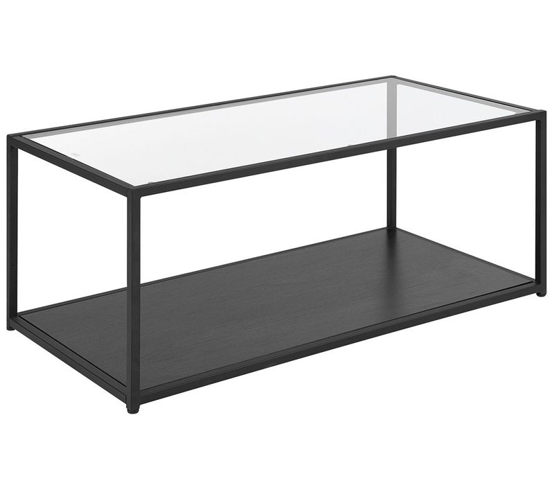 Table Basse Noire En Verre Medora