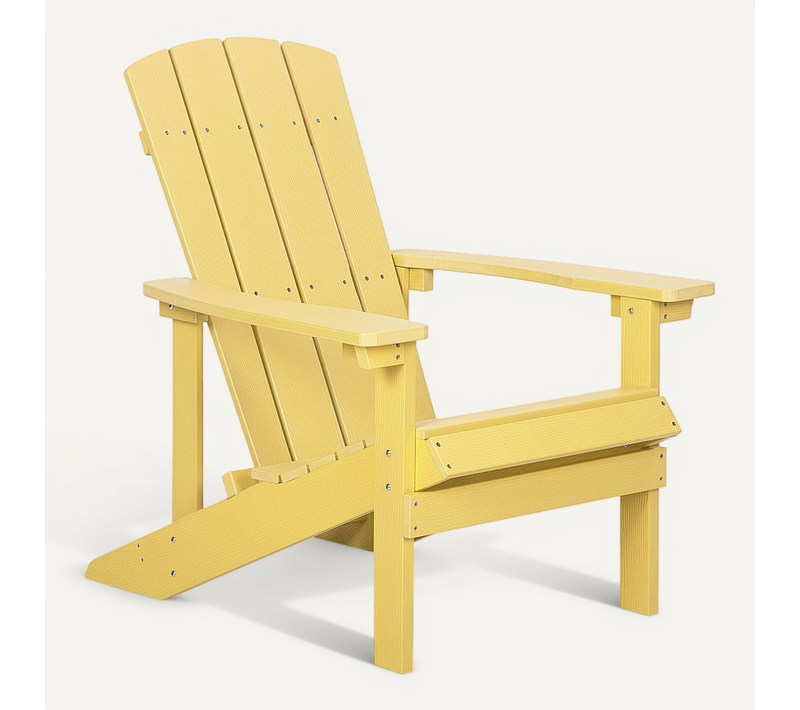 Chaise De Jardin Bois D'ingénierie Jaune Adirondack