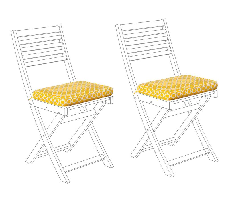Lot De 2 Coussins Jaunes Pour Chaises Fiji