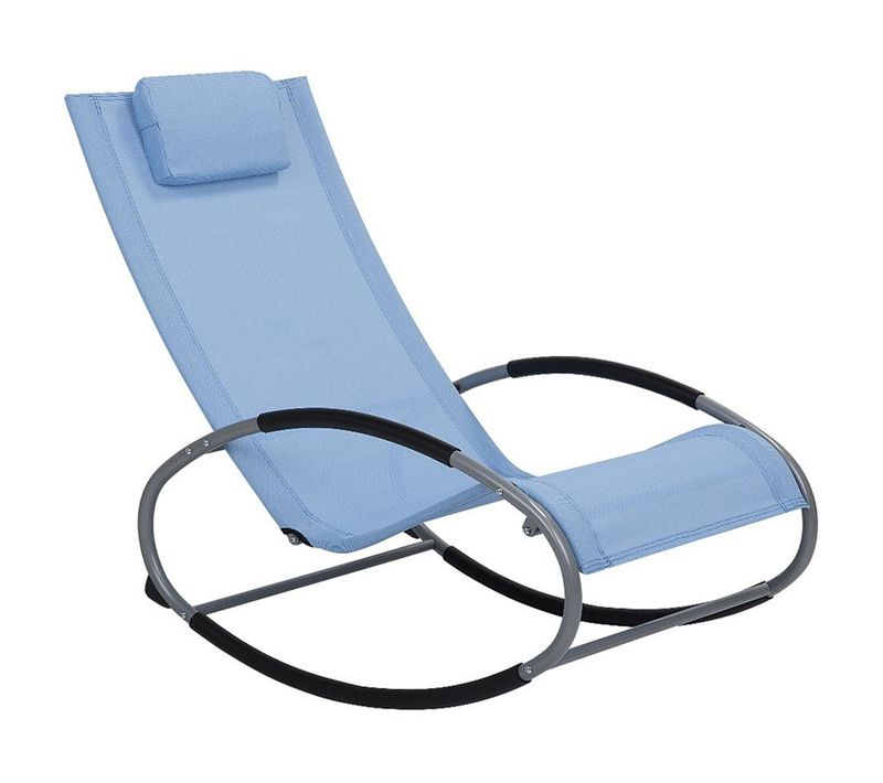Chaise Longue Tissu Bleu Campo