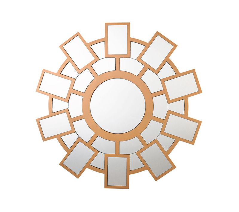 Miroir Rozel 80 Cm 80 Cm Marron Doré