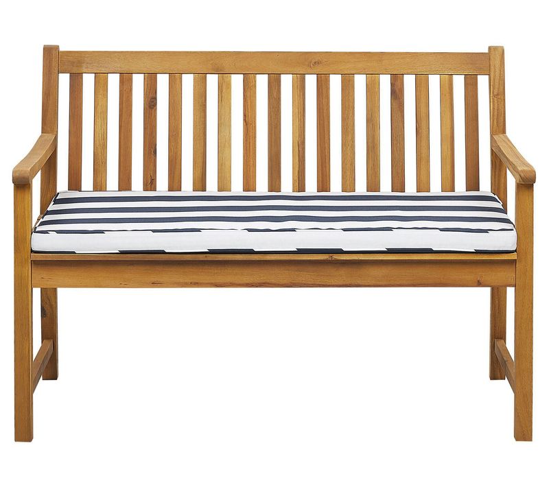 Banc Avec Coussin D'assise Vivara 120 Cm Bois D'acacia Certifié Bleu Marine