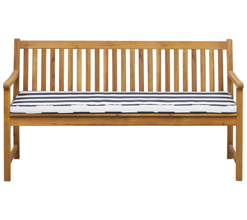 Banc Avec Coussin D'assise Vivara 160 Cm Bois D'acacia Certifié Bleu Marine