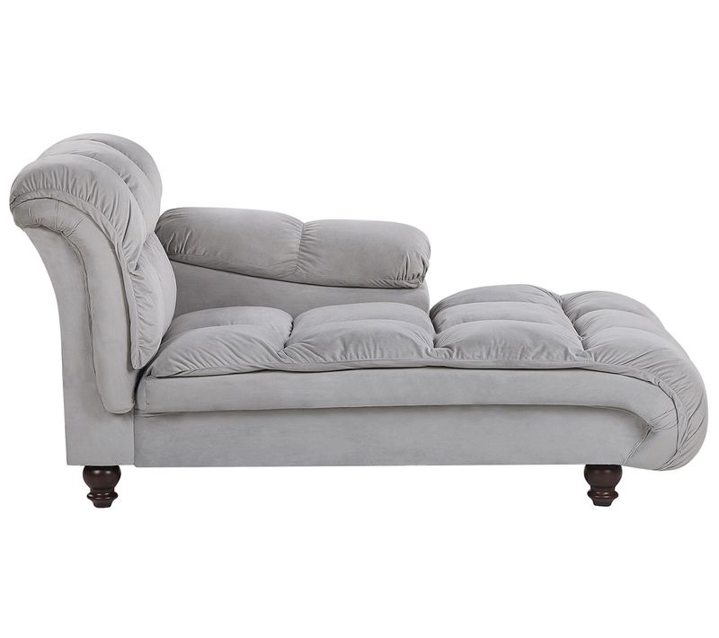 Méridienne En Velours Gris Clair Lormont