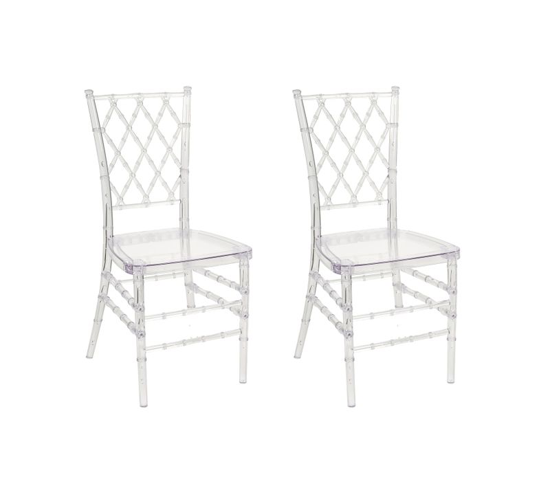 Chaise De Salle à Manger Set De 2 Transparent Clarion