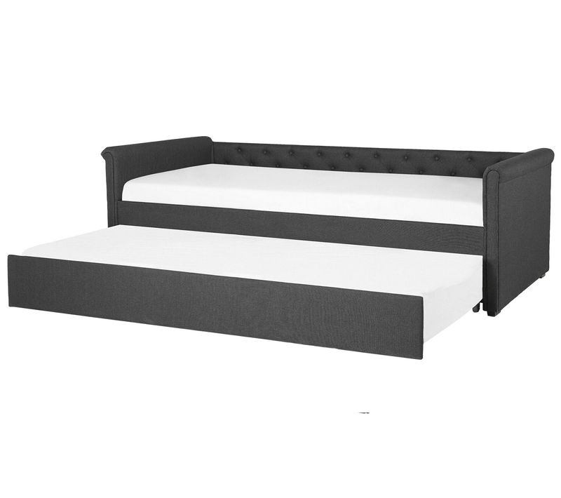 Lit Gigogne Gris Foncé 80 X 200 Cm Libourne