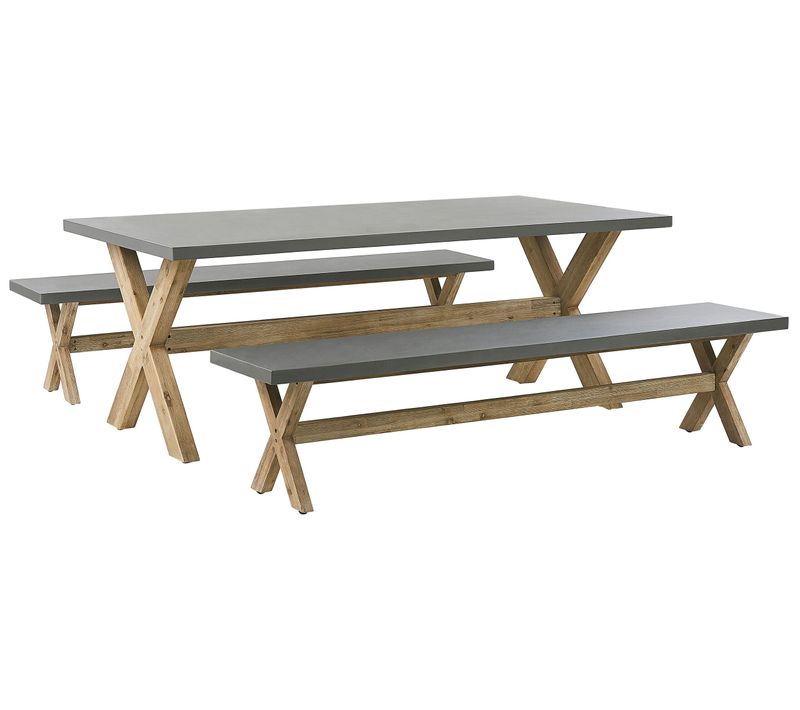 Set De Salle à Manger Béton Gris Olbia