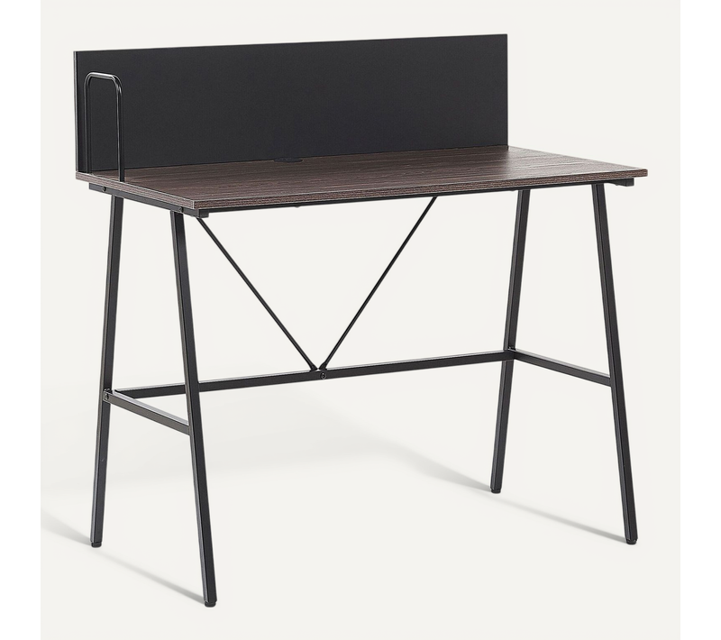 Table De Bureau 100 X 50 Cm Bois Foncé Hastings