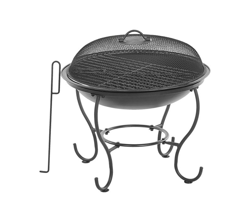 Brasero Rond En Acier Noir Negara