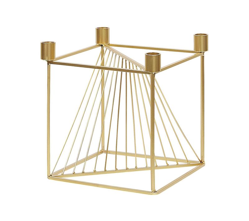Bougeoir Design Doré 4 Bougies Mindoro