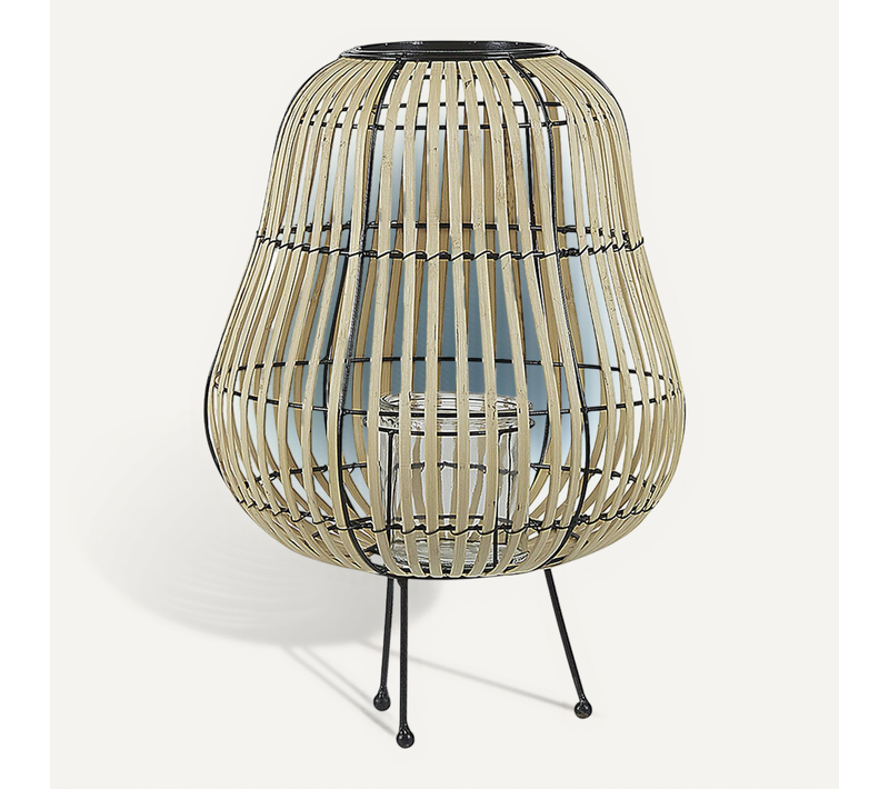 Laterne Décorative En Bois De Saule Clair 44 Cm Berkner