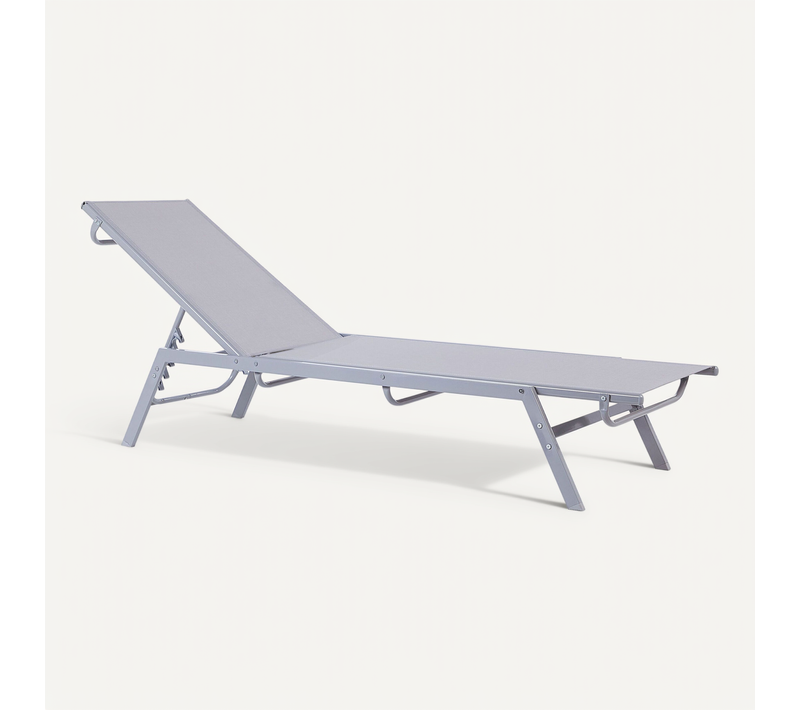 Chaise Longue Métal Gris Noli