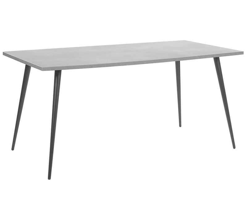 Table De Salle à Manger Effet Béton Gris 160 X 80 Cm Santiago