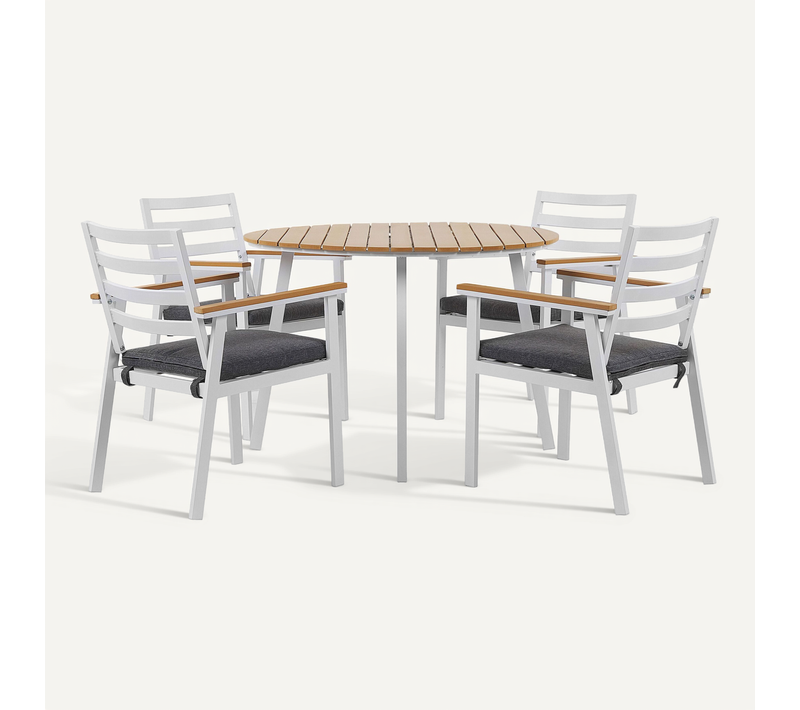 Set De Salle à Manger Matériaux Synthétiques Gris Cavoli