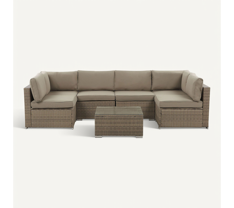 Set De Salon Polyrotin Marron Belvedere