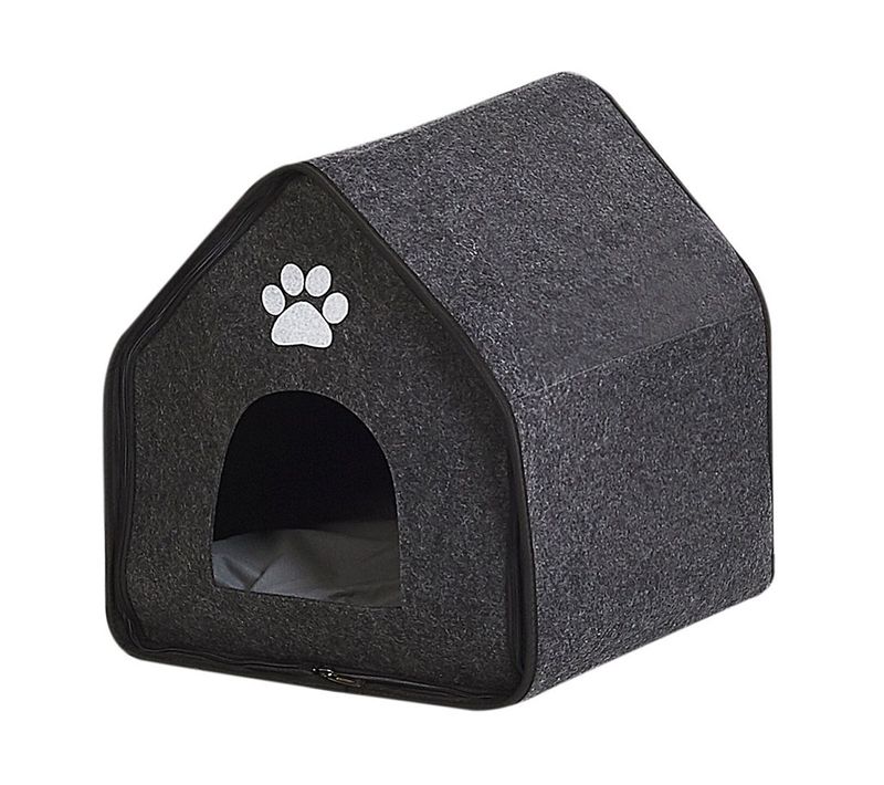 Lit Anmial En Forme De Niche Gris Foncé 40 X 40 Cm Jangi