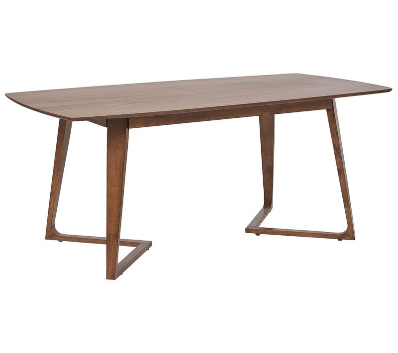Table De Salle à Manger Effet Bois Foncé 180 X 90 Cm Huxter