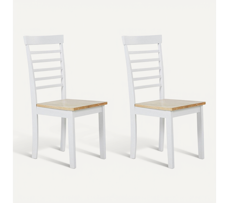 Chaise De Salle à Manger Set De 2 Blanc Battersby