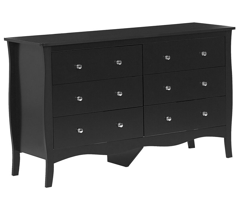 Commode Noire 6 Tiroirs Winchester