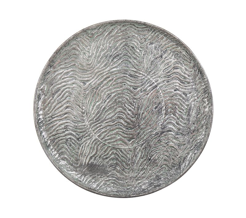 Plateau De Service Argenté Ø 49 Cm Kitnos