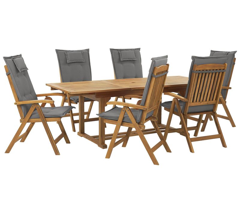 Set De Salle à Manger Bois Solide Gris Graphite Java