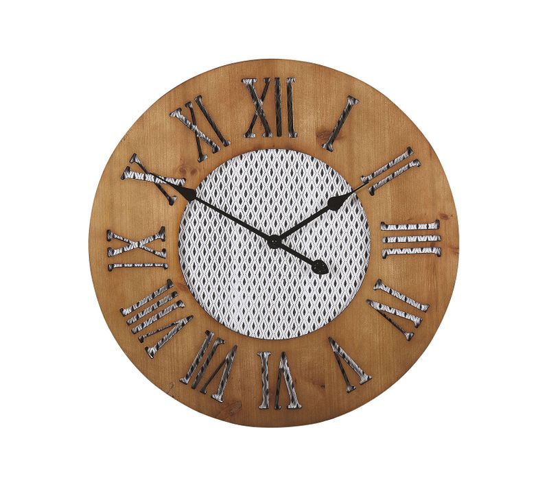 Horloge Murale Ø 60 Cm En Bois Foncé Cuilco