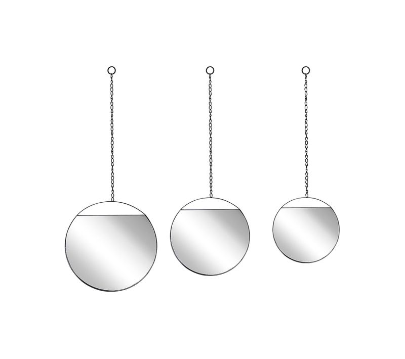 Miroir 80/75/69 Cm Noir Odos