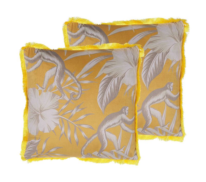 Lot De 2 Coussins Jaune Manju 45 X 45 Cm