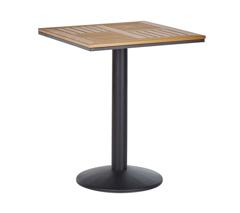 Table De Jardin 60 X 60 Cm Matériaux Synthétiques Bois Clair Palmi
