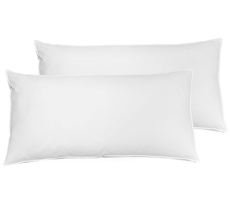 Lot De 2 Oreillers En Plumes Et Duvet De Canard 40 X 80 Cm Vihren