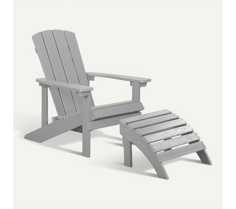 Chaise De Jardin Bois D'ingénierie Gris Clair Adirondack