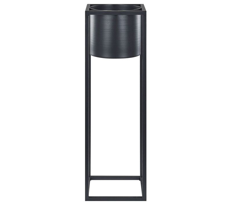 Cache-pot En Métal Noir 15 X 15 X 50 Cm Idra