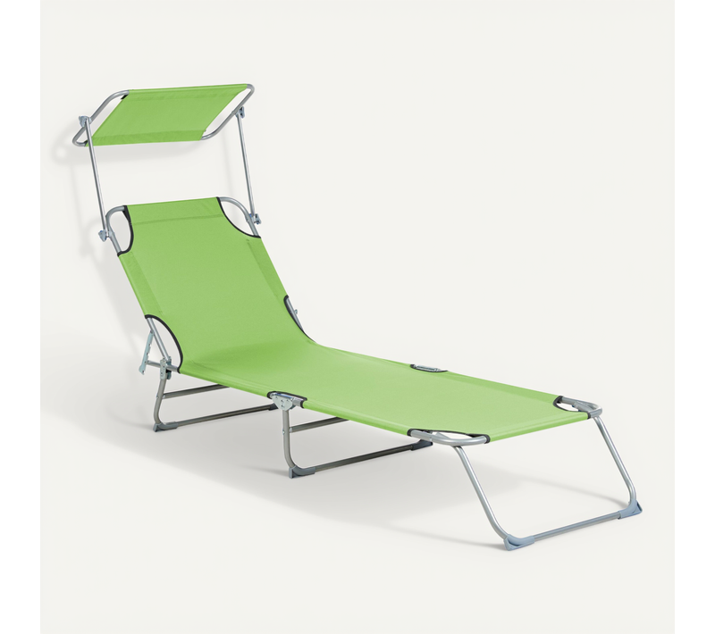 Chaise Longue Métal Vert Citron Foligno