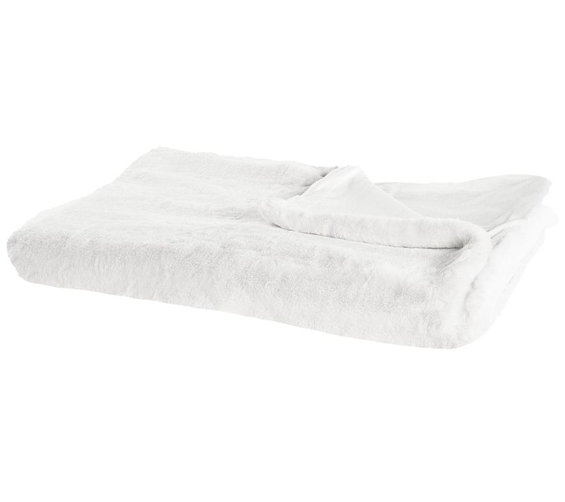 Plaid Blanc 200 X 220 Cm Chaab