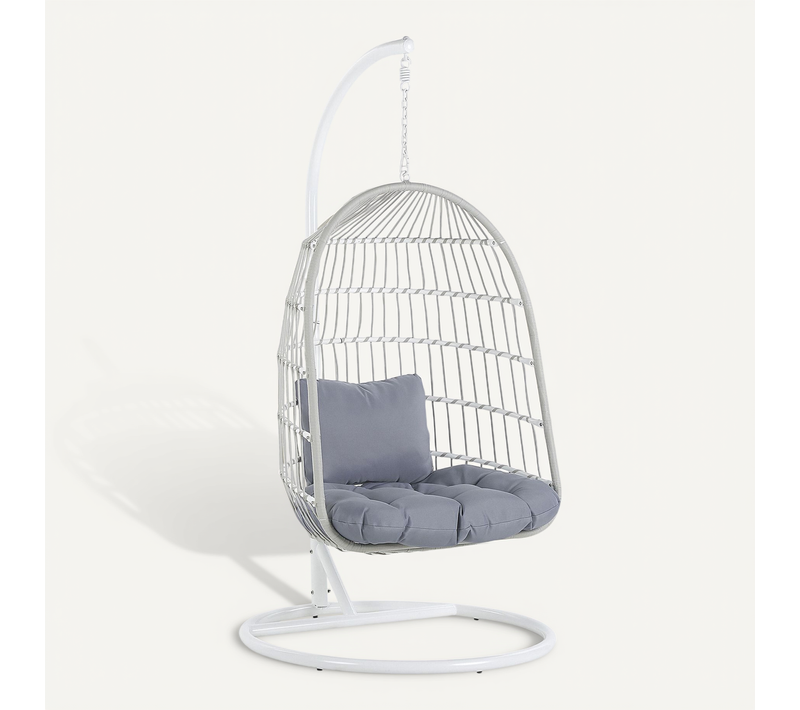 Chaise Porte-à-faux Tissu Blanc Allera