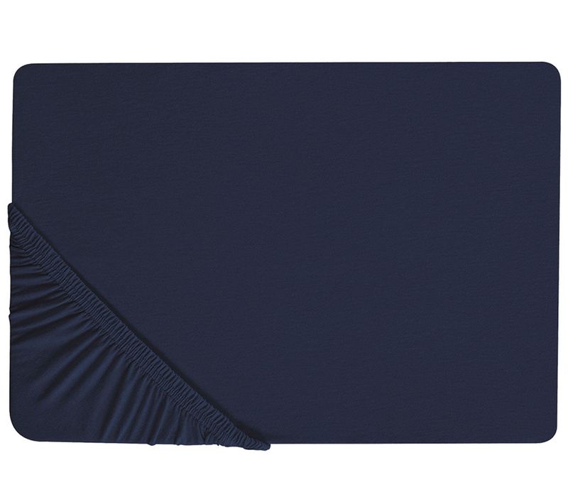 Drap Housse Hofuf Coton 200 X 200 Cm Bleu Marine