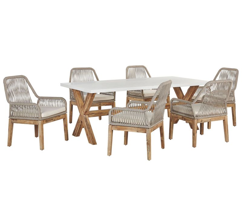 Set De Salle à Manger Béton Beige Olbia