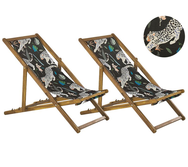 Chaise Longue Bois Marron Clair Anzio