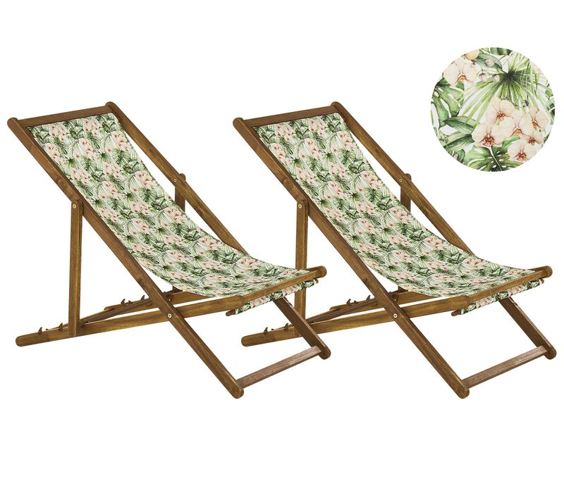 Chaise Longue Bois Marron Clair Anzio