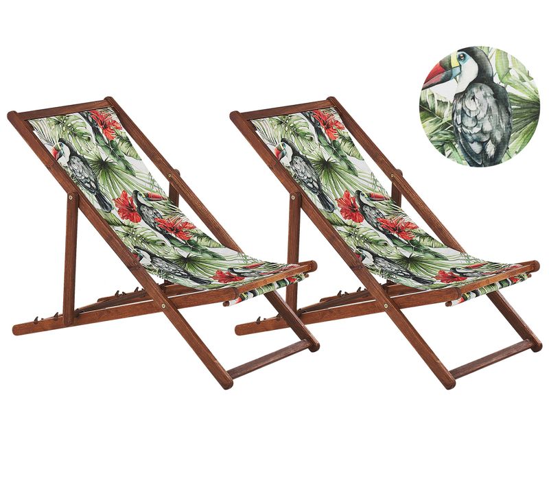 Chaise Longue Bois Marron Foncé Anzio