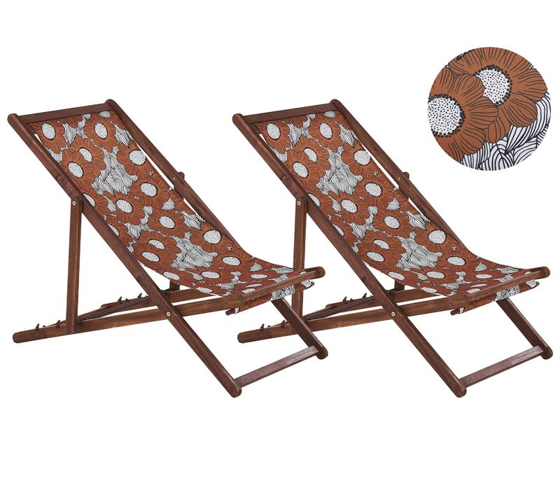 Chaise Longue Bois Marron Foncé Anzio