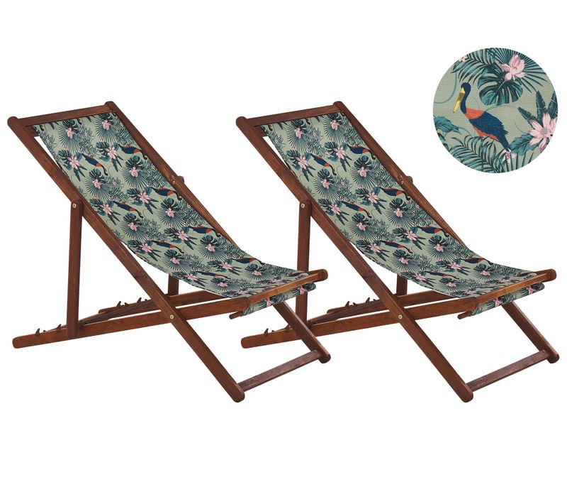 Chaise Longue Bois Marron Foncé Anzio