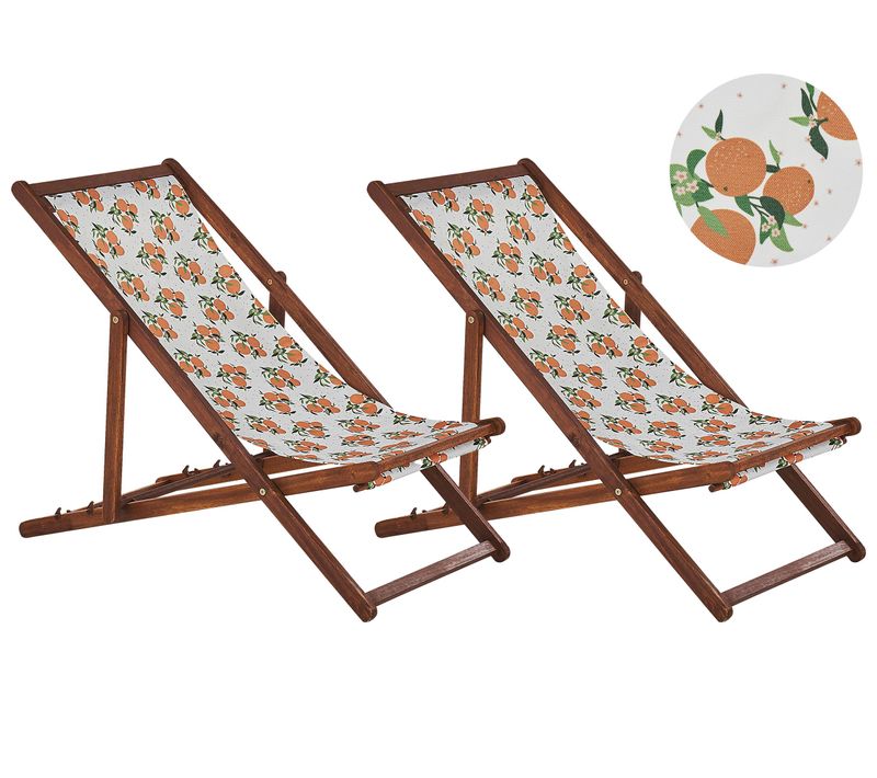 Chaise Longue Bois Marron Foncé Anzio