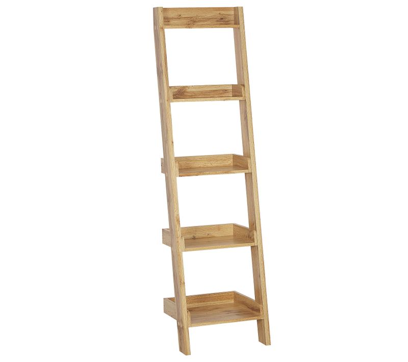 Bibliothèque 4 Étagères Bois Clair Mobile Duo