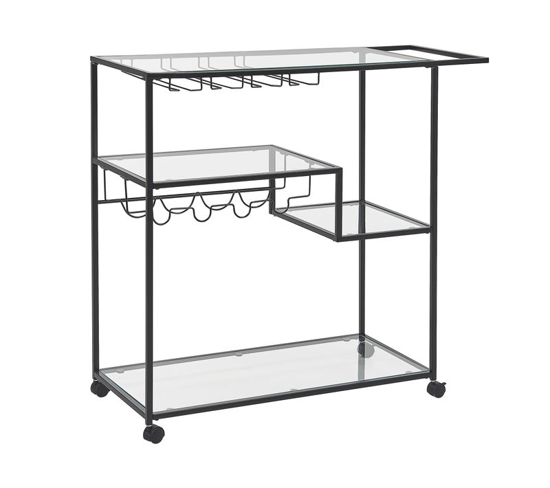 Desserte De Cuisine Verre Transparent / Noir Marcola