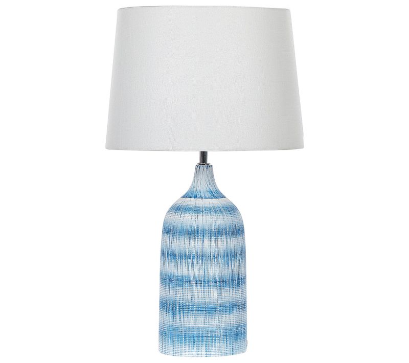 Lampe à Poser En Céramique Bleu Et Blanc Georgina